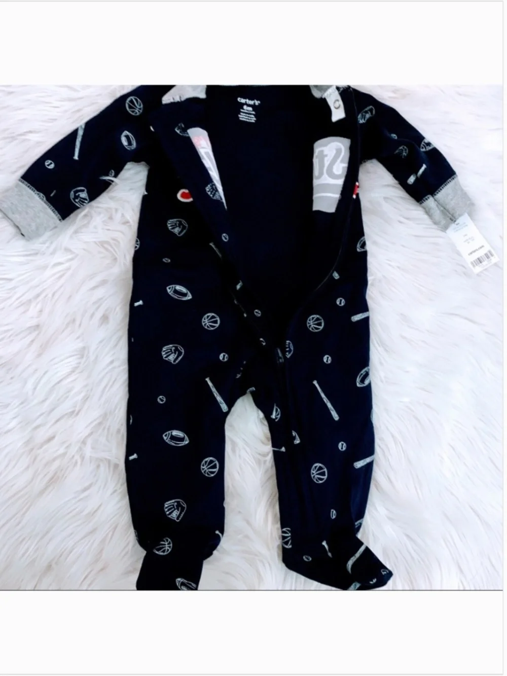 Carter's Mommy's All Star Sports Footed Sleeper Pajamas NWT 6 Months